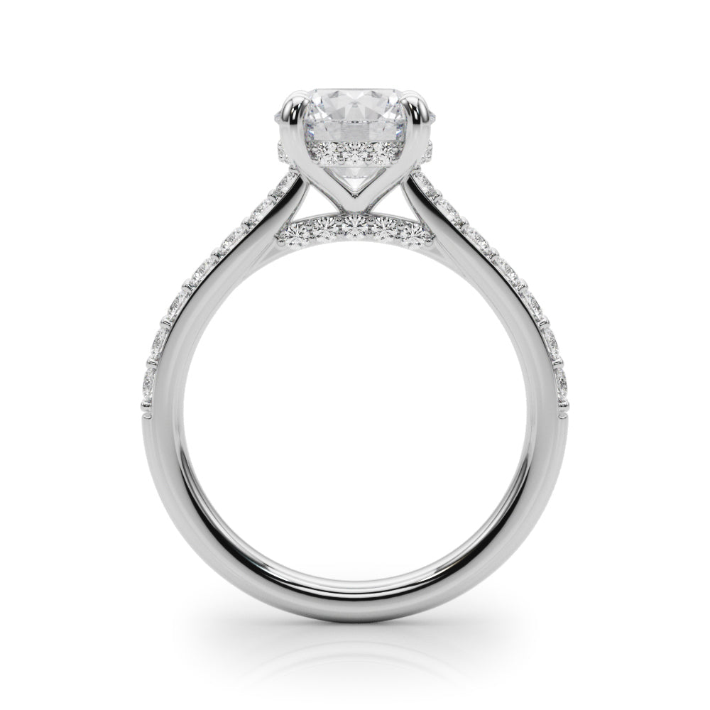 Round Halo Diamond Engagement Ring · 1.30 ct tw