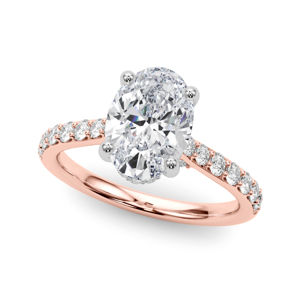 Oval Halo Round Diamond Engagement Ring · 2.56 ct tw
