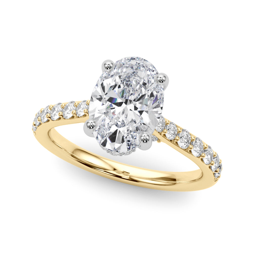 Oval Halo Round Diamond Engagement Ring · 2.56 ct tw