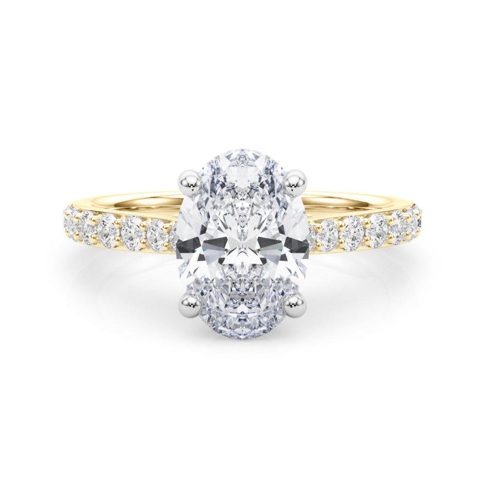 Oval Halo Round Diamond Engagement Ring · 2.56 ct tw