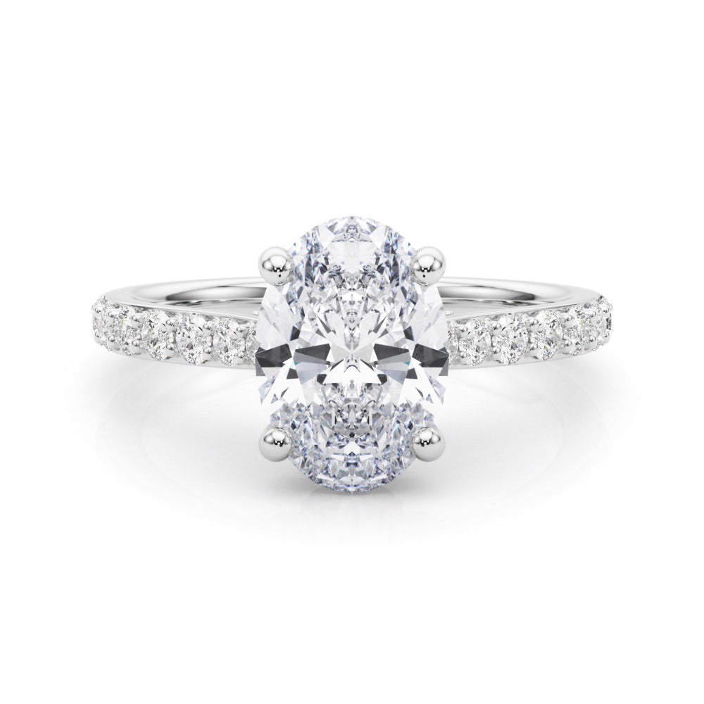 Oval Halo Round Diamond Engagement Ring · 2.56 ct tw