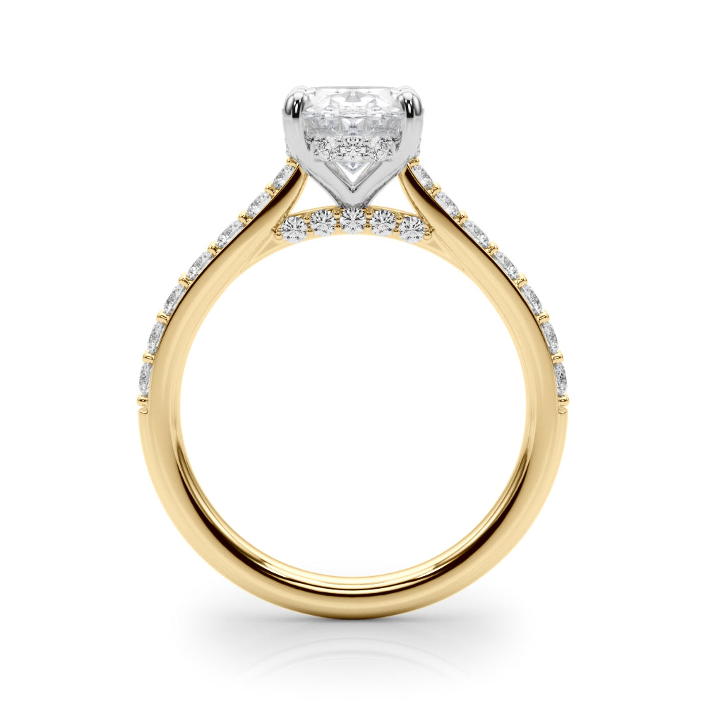 Oval Halo Round Diamond Engagement Ring · 0.61 ct tw