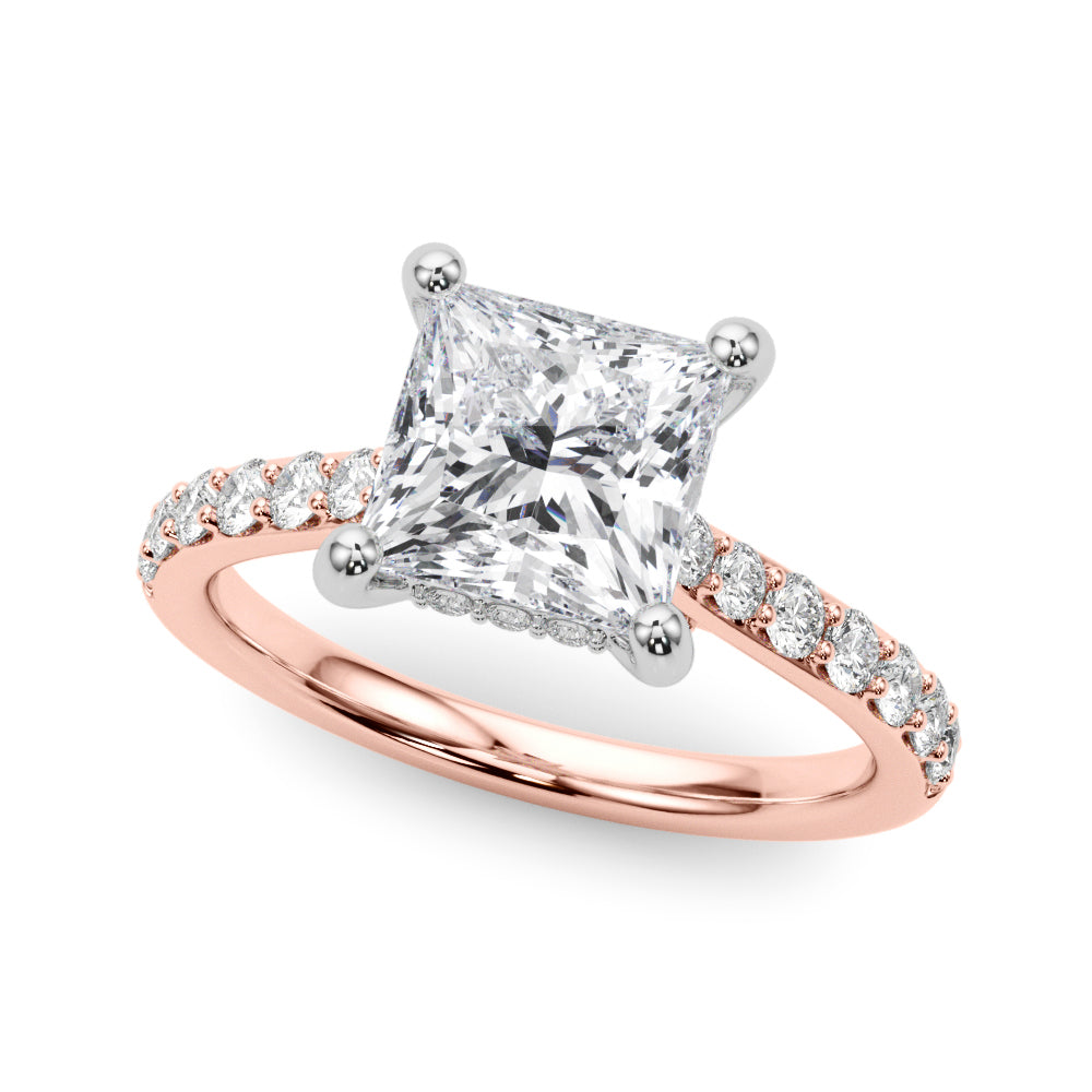 Square Halo Round Diamond Engagement Ring · 2.13 ct tw