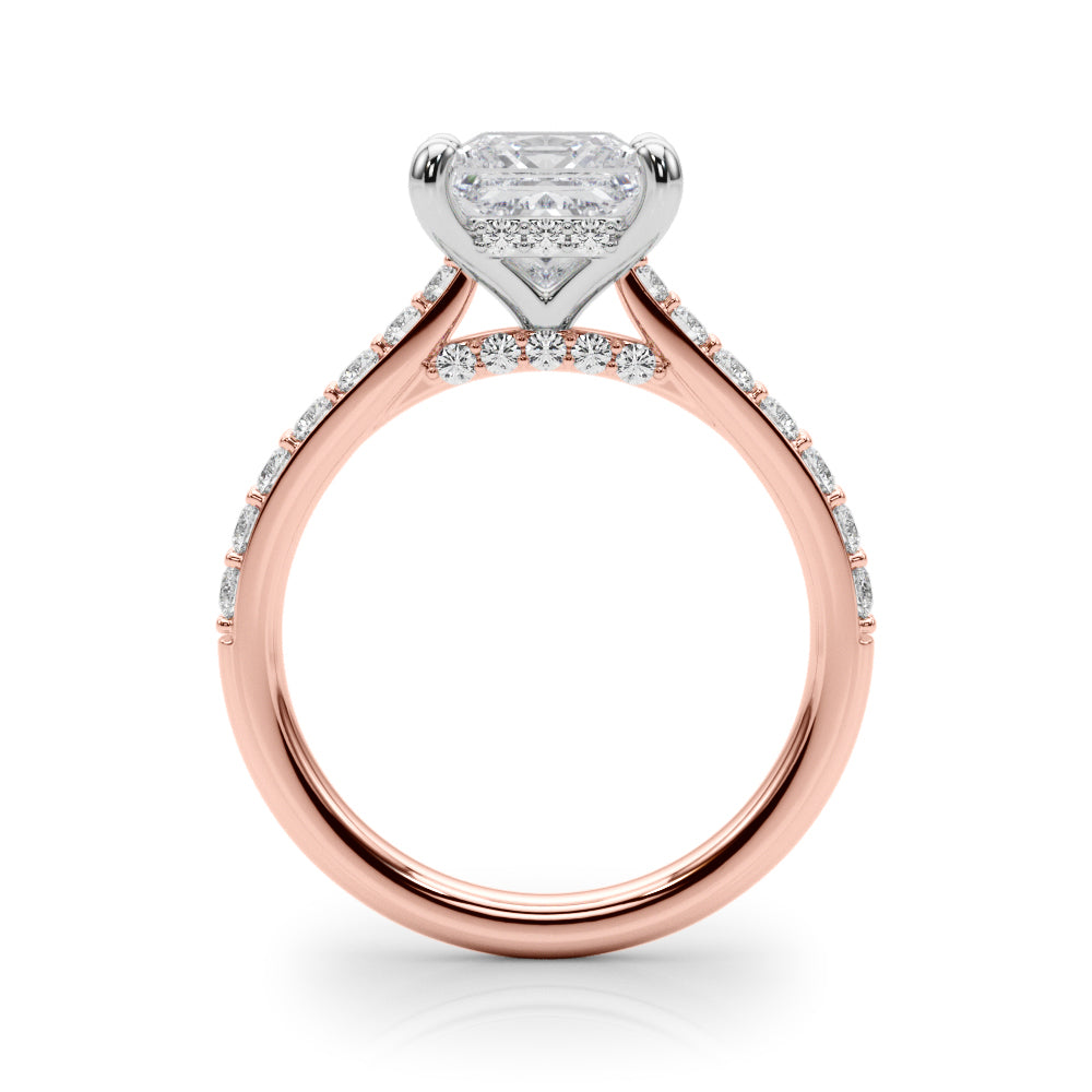 Square Halo Round Diamond Engagement Ring · 2.13 ct tw