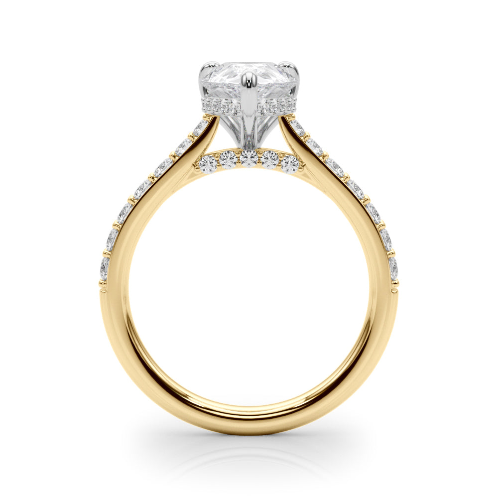 Pear Halo Round Diamond Engagement Ring · 0.62 ct tw
