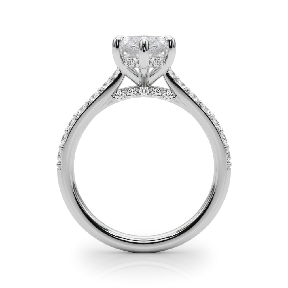 Marquise Halo Round Diamond Engagement Ring · 1.60 ct tw