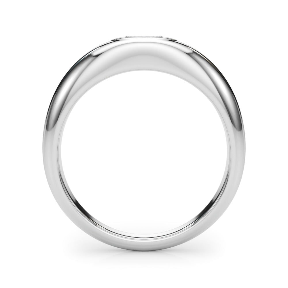 Oval Bezel Set Diamond Solitaire Engagement Ring · 0.38 ct tw
