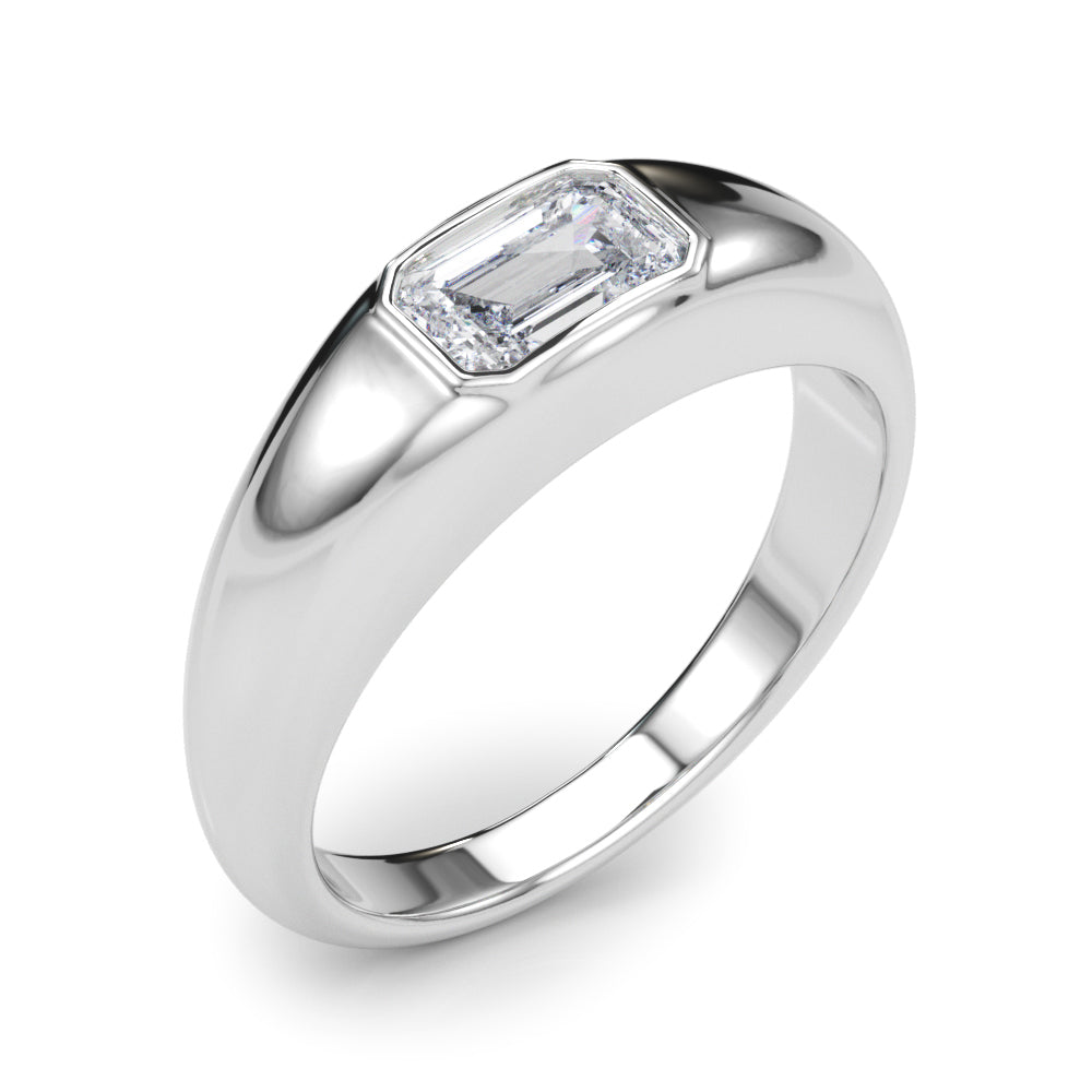 Emerald Pave Diamond Engagement Ring · 0.60 ct tw