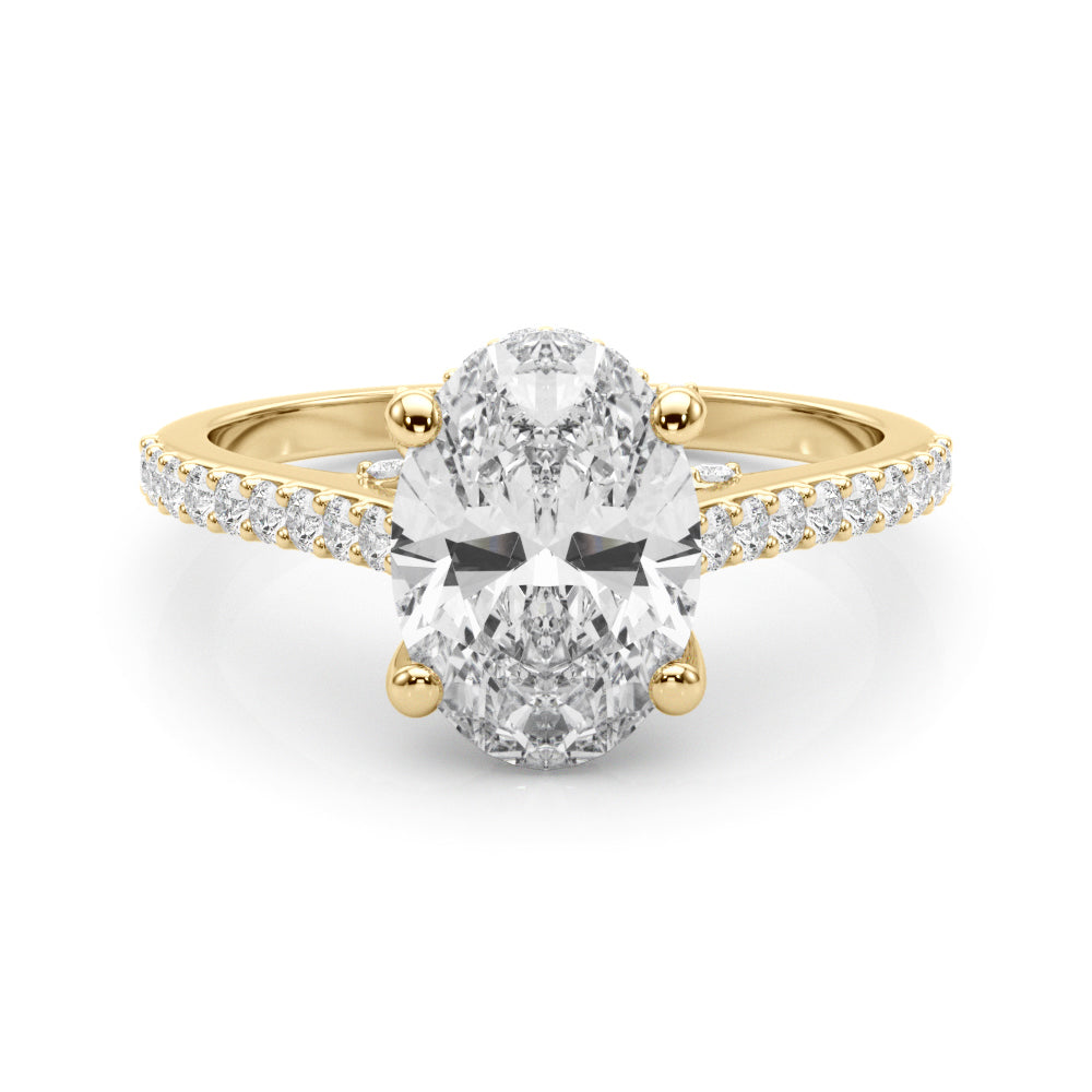Oval Center Diamond Engagement Ring · 0.41 ct tw