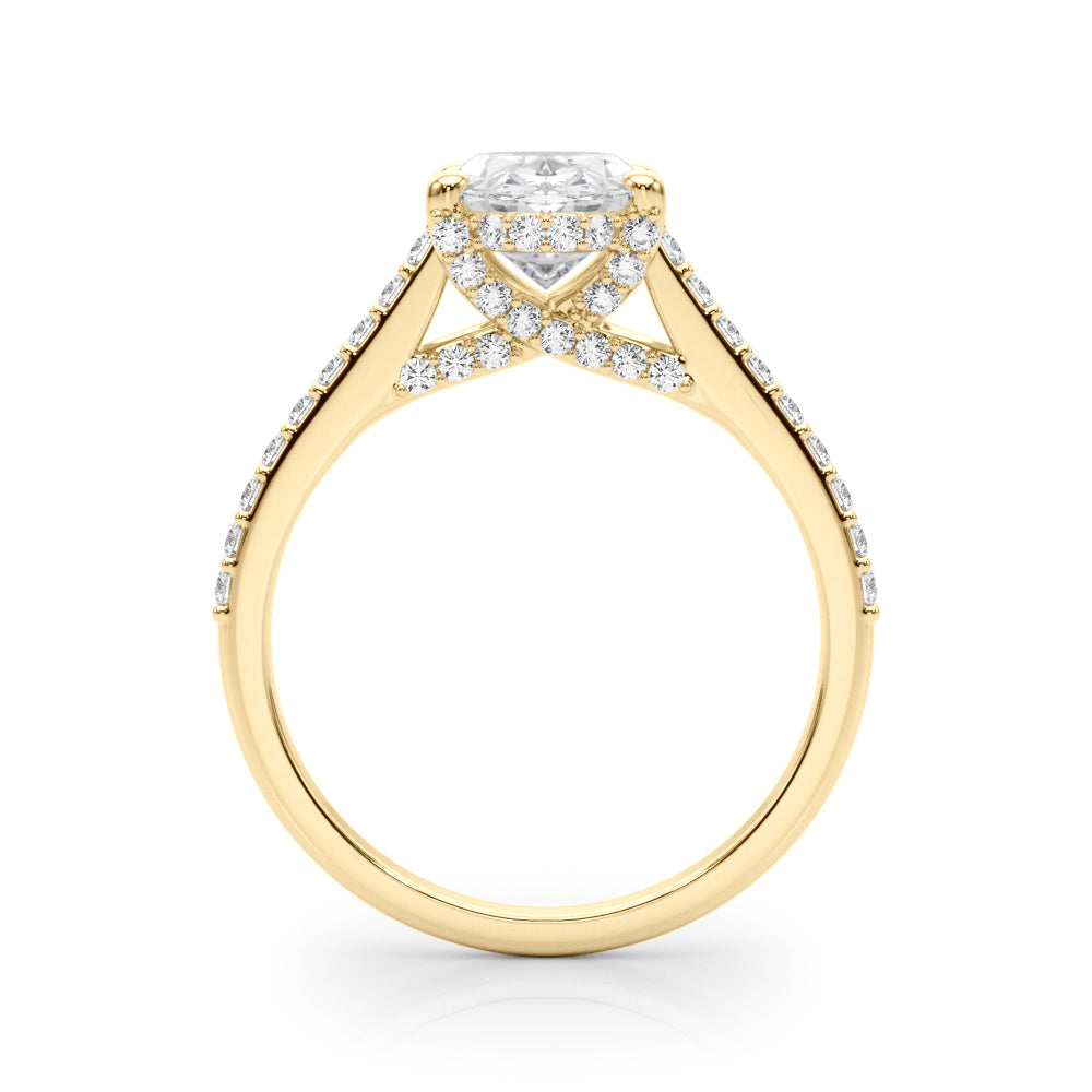 Oval Center Diamond Engagement Ring · 0.41 ct tw