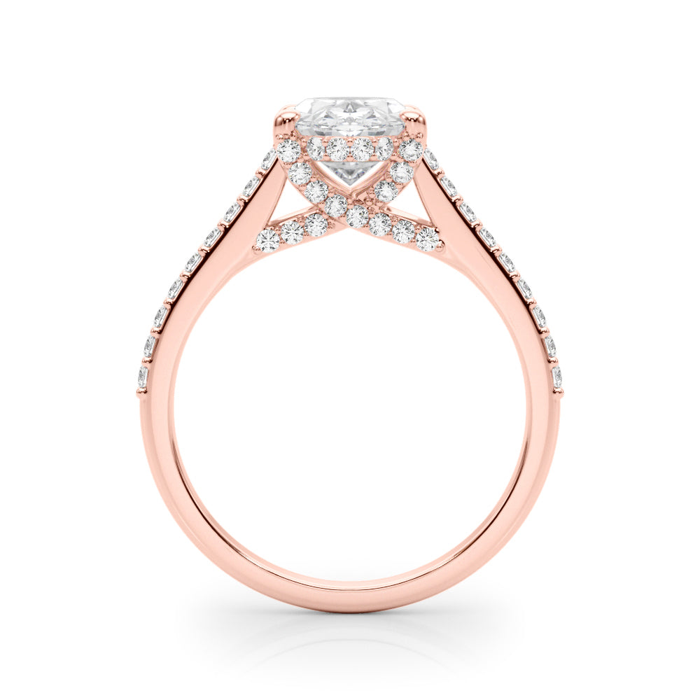 Oval Center Diamond Engagement Ring · 0.41 ct tw