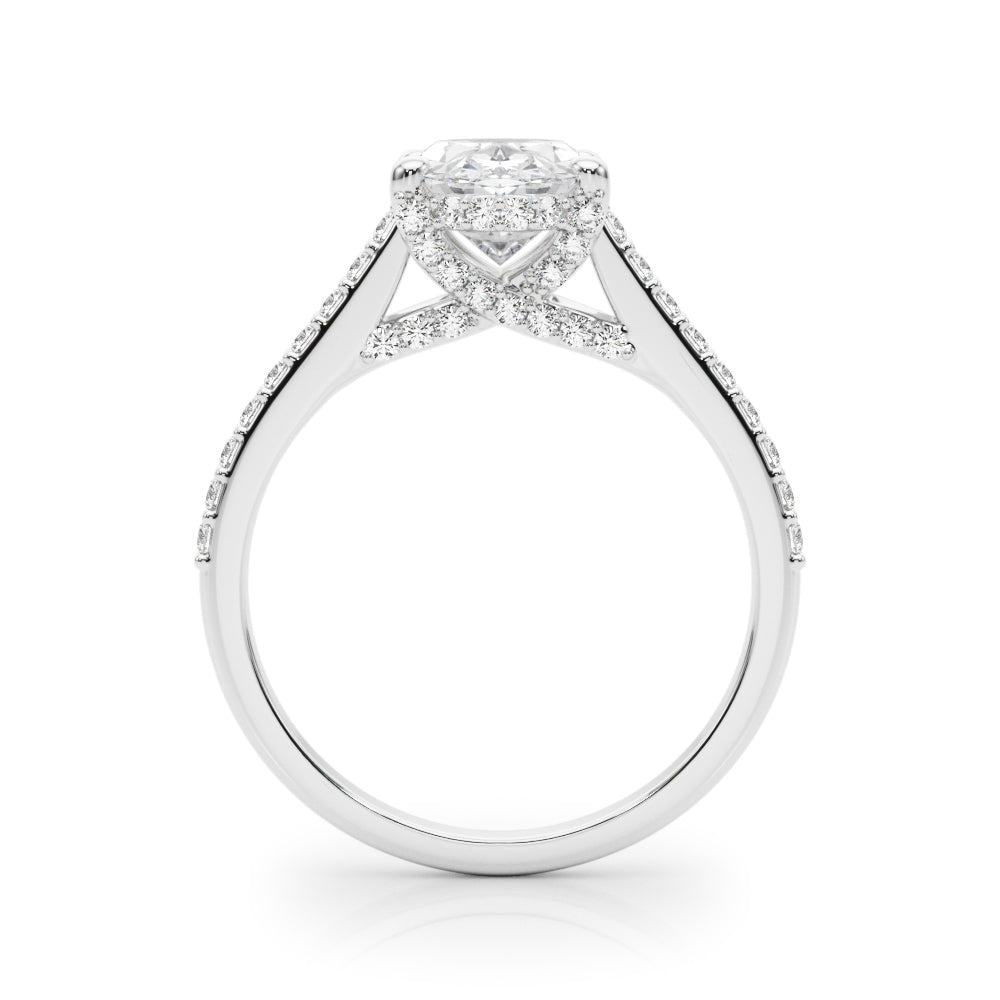 Oval Center Diamond Engagement Ring · 0.41 ct tw