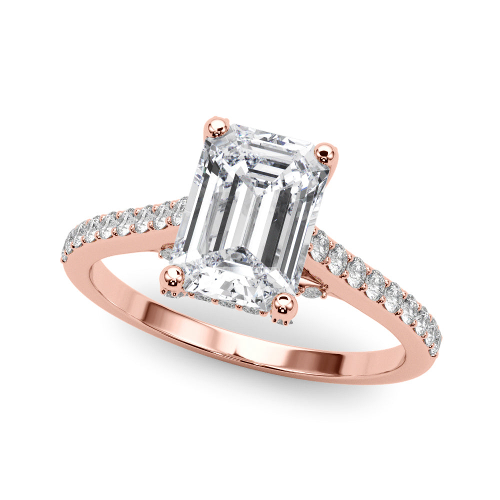 Emerald Cut Center Diamond Engagement Ring · 0.39 ct tw