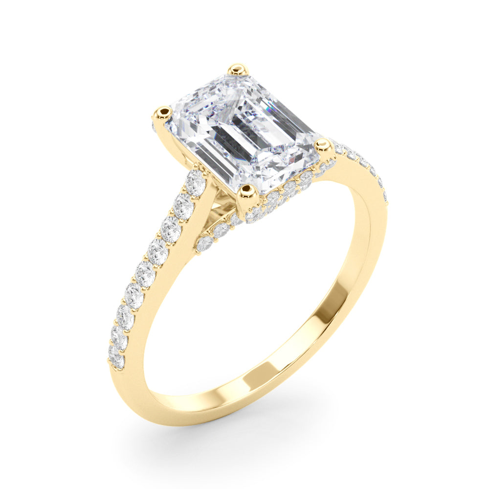 Emerald Cut Center Diamond Engagement Ring · 0.39 ct tw