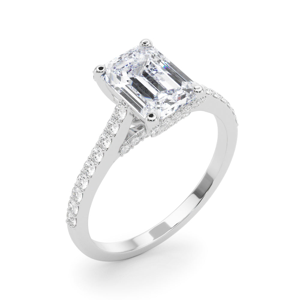 Emerald Cut Center Diamond Engagement Ring · 0.41 ct tw