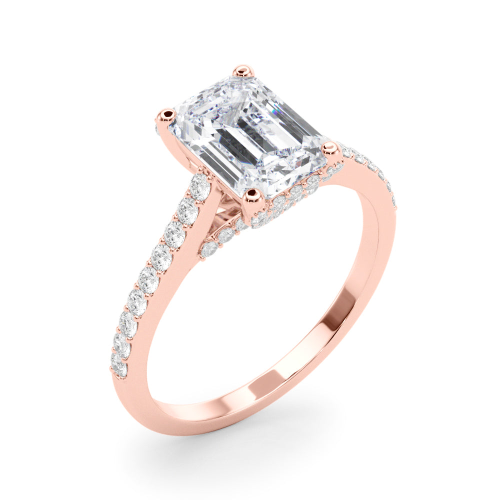 Emerald Cut Center Diamond Engagement Ring · 0.41 ct tw
