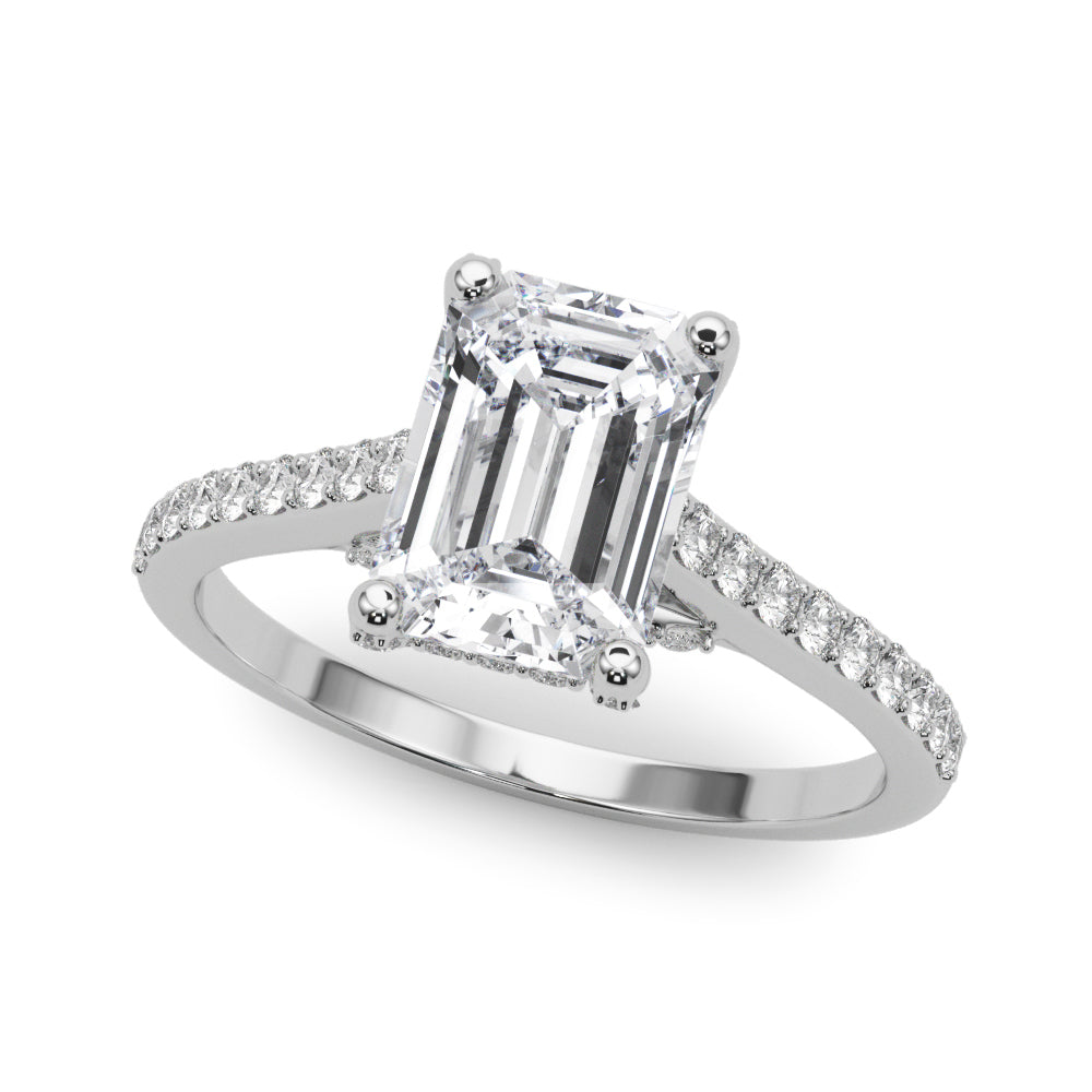 Emerald Cut Center Diamond Engagement Ring · 0.39 ct tw