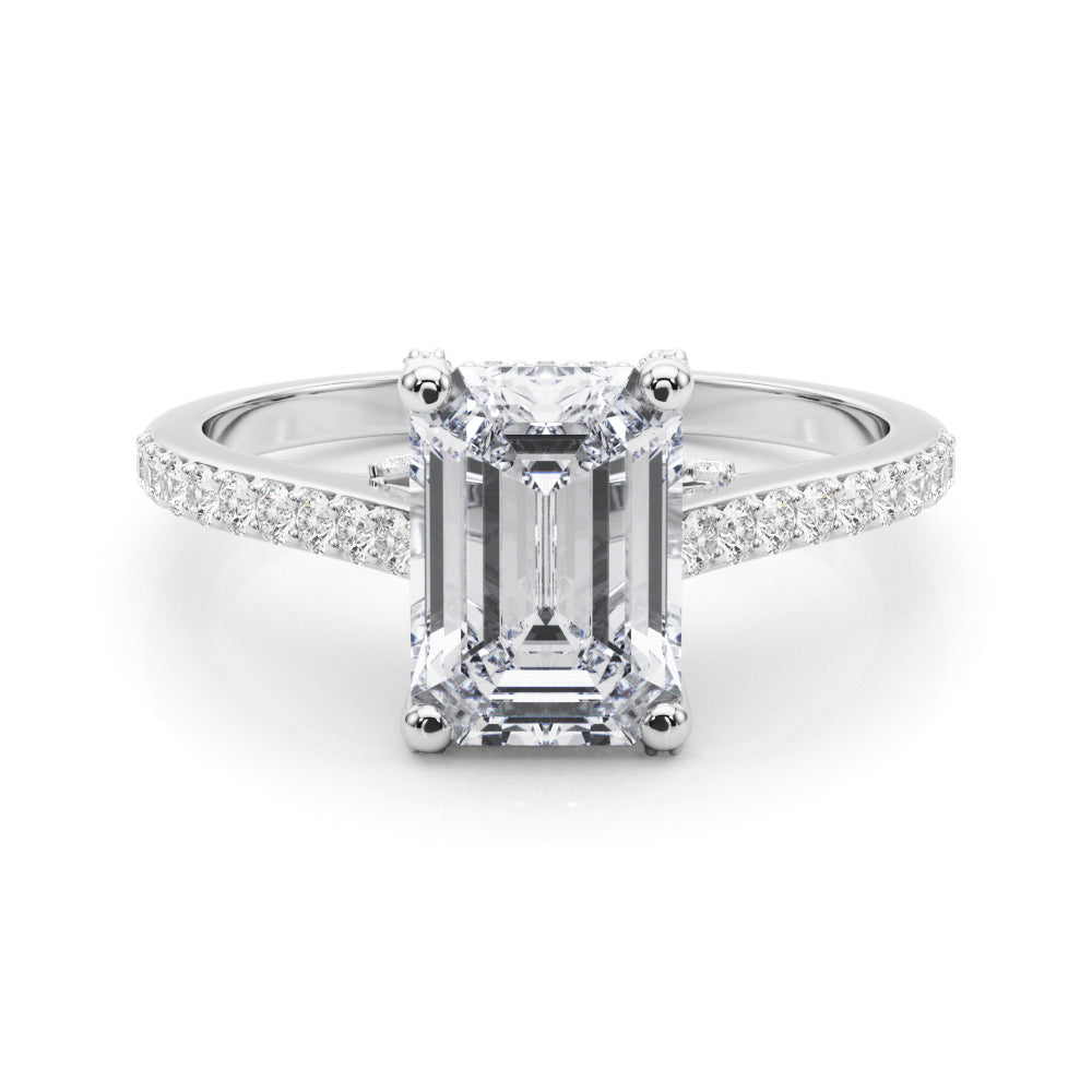 Emerald Cut Center Diamond Engagement Ring · 0.39 ct tw