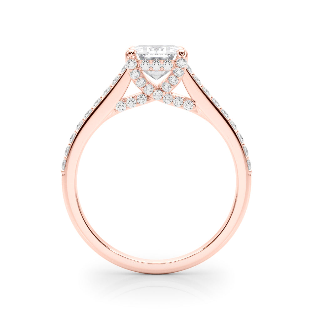 Emerald Cut Center Diamond Engagement Ring · 0.39 ct tw