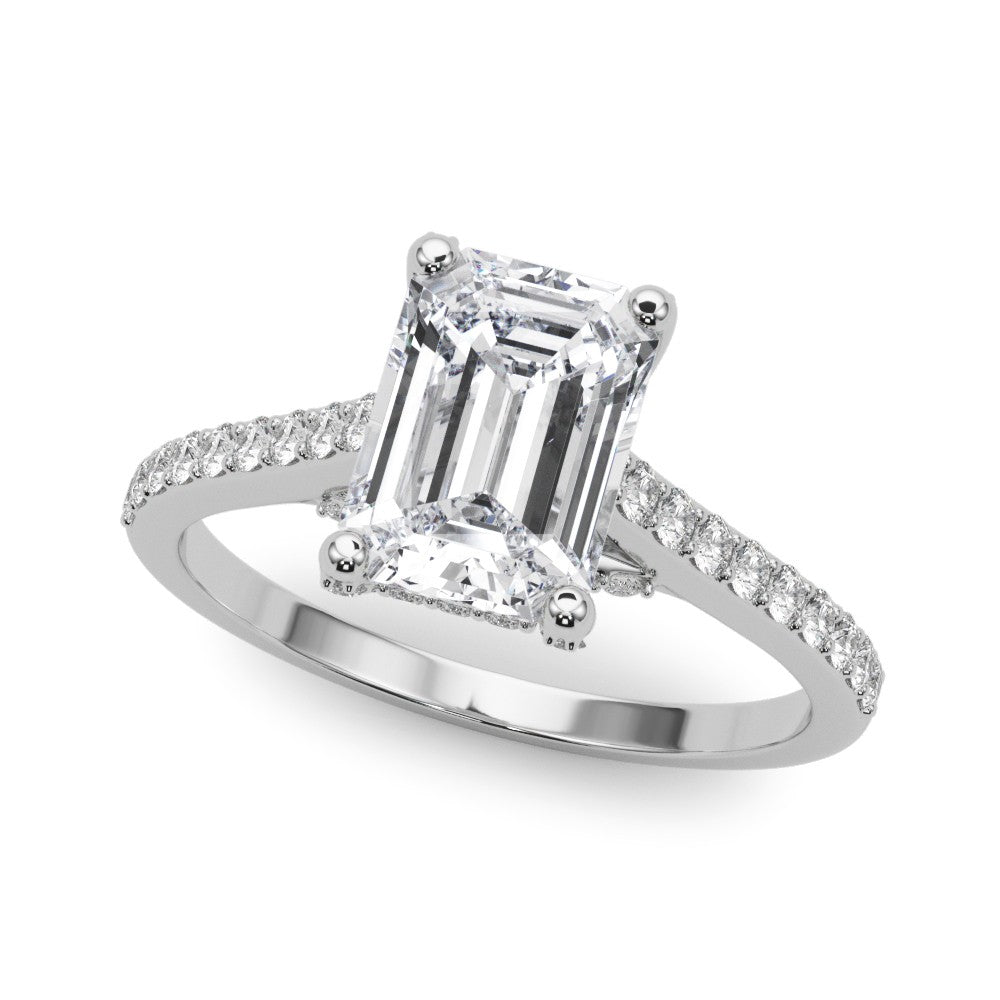 Emerald Cut Center Diamond Engagement Ring · 0.39 ct tw
