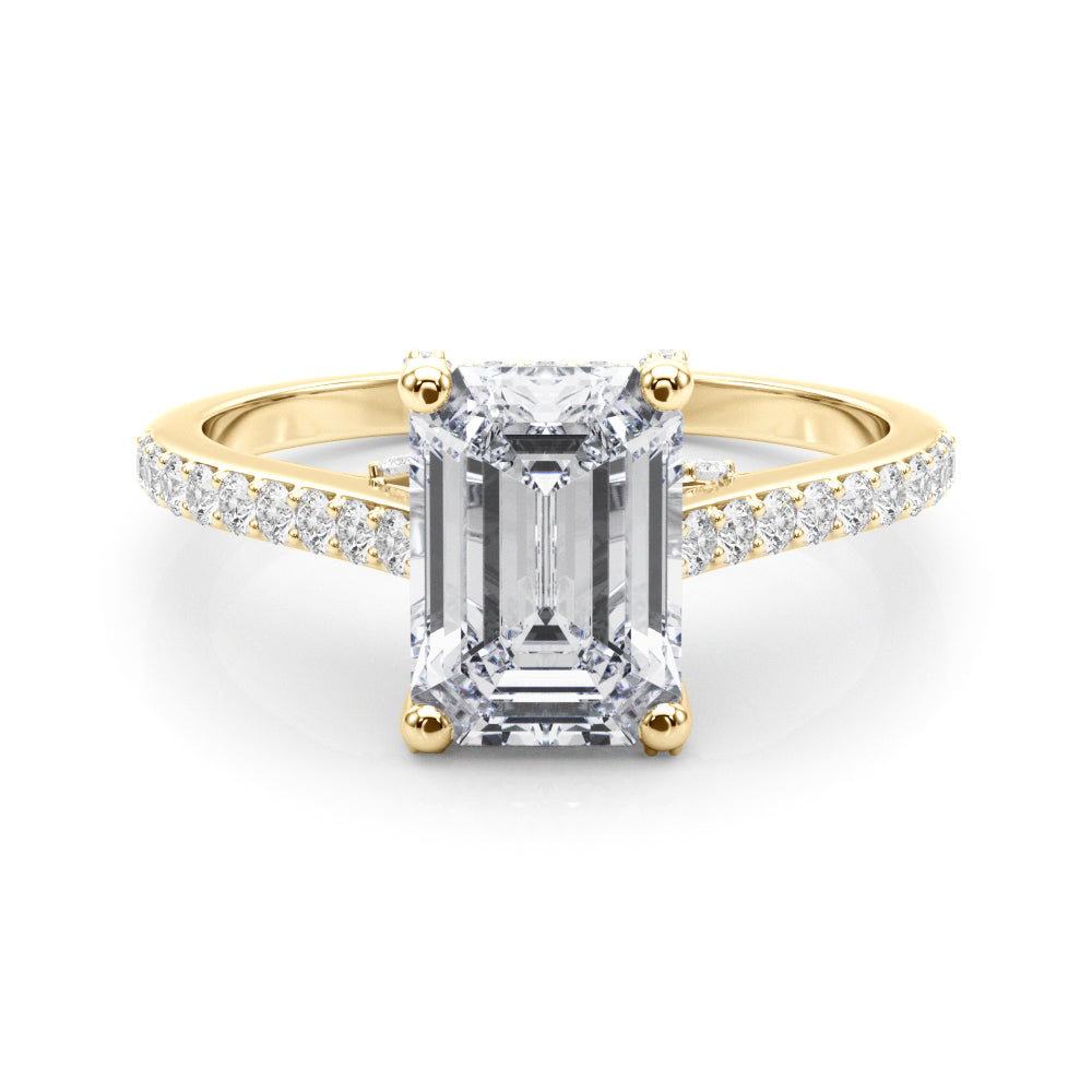 Emerald Cut Center Diamond Engagement Ring · 0.39 ct tw