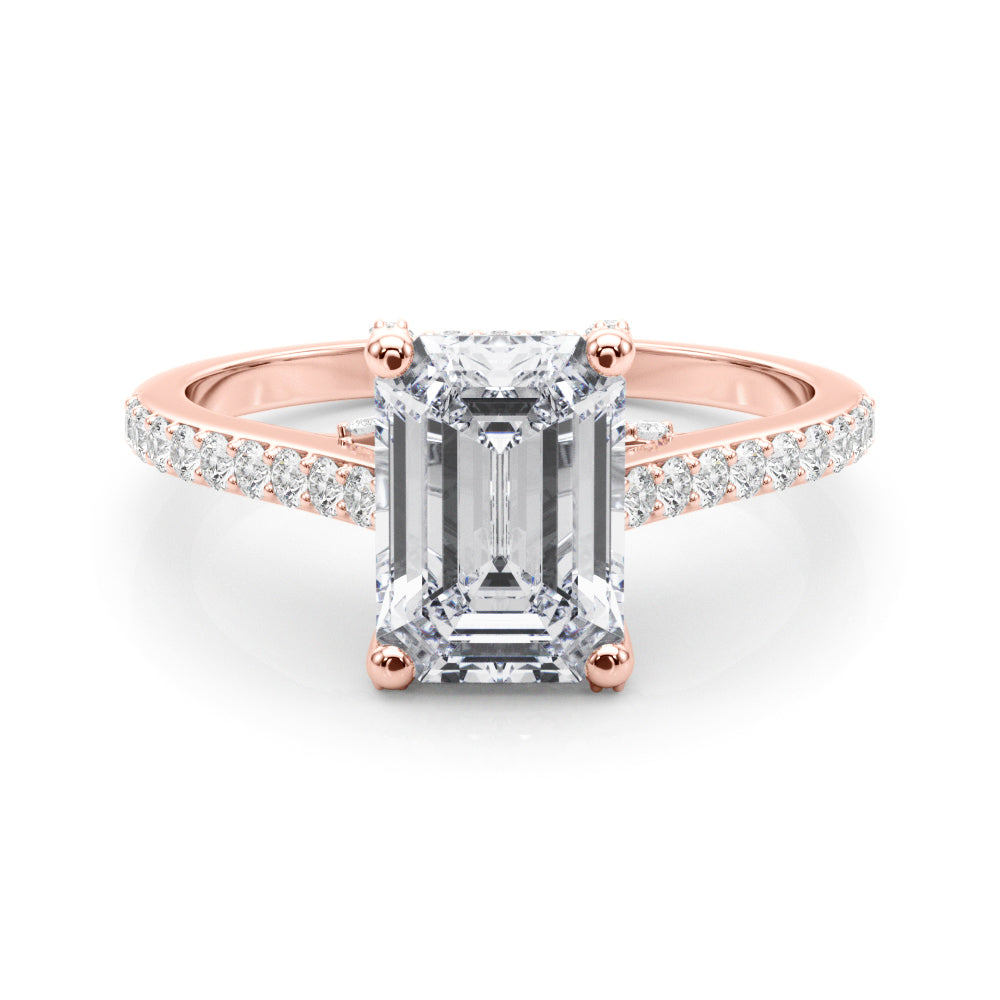 Emerald Cut Center Diamond Engagement Ring · 0.41 ct tw