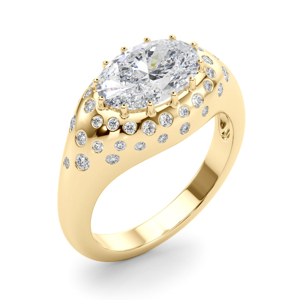 Oval Center Diamond Engagement Ring · 0.30 ct tw