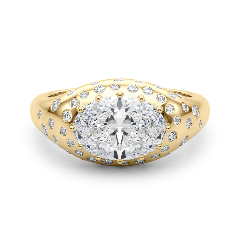 Oval Center Diamond Engagement Ring · 0.30 ct tw