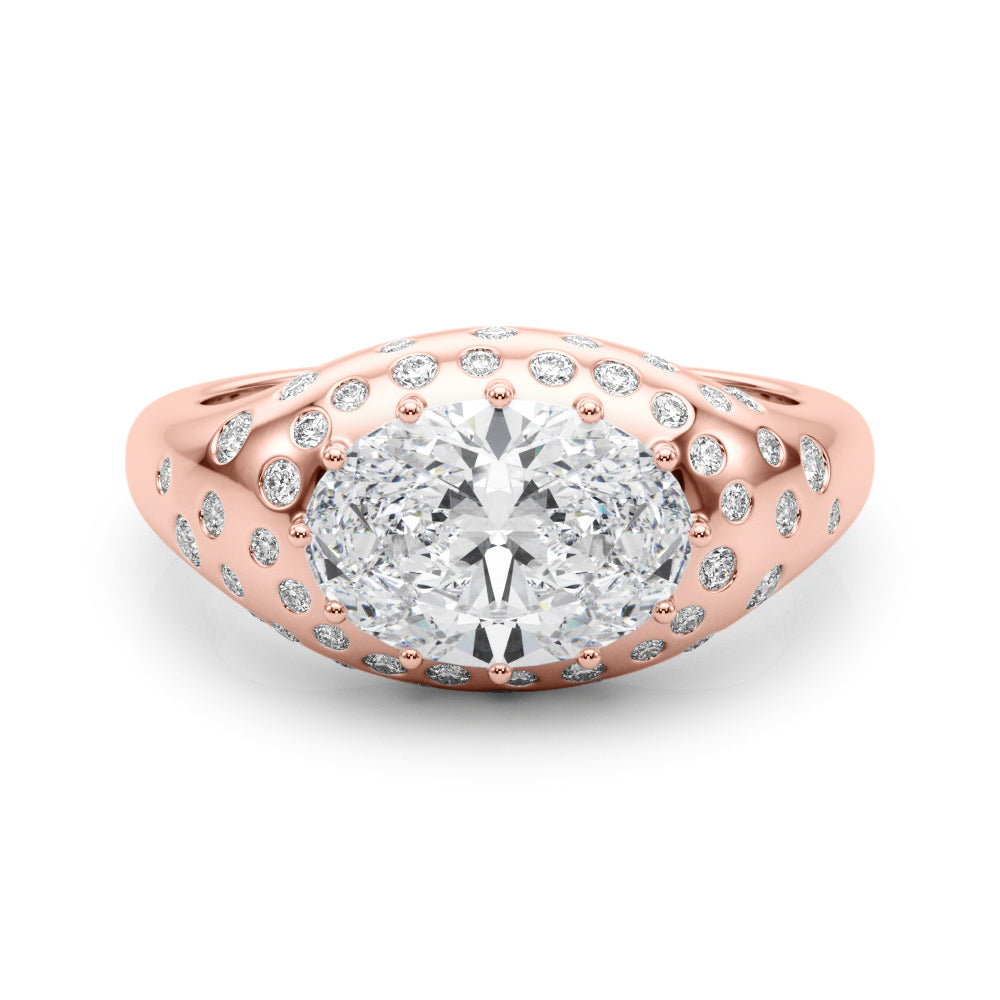 Oval Center Diamond Engagement Ring · 0.30 ct tw