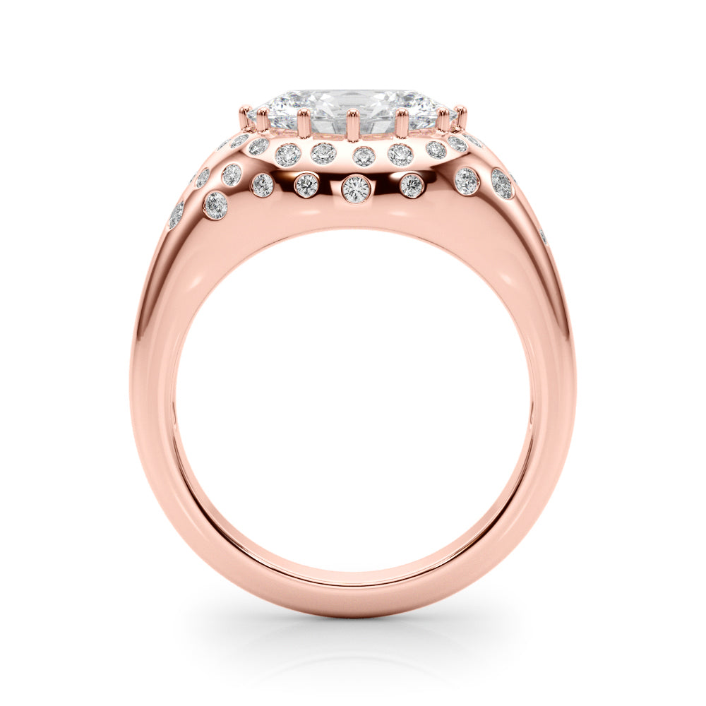 Oval Center Diamond Engagement Ring · 0.30 ct tw