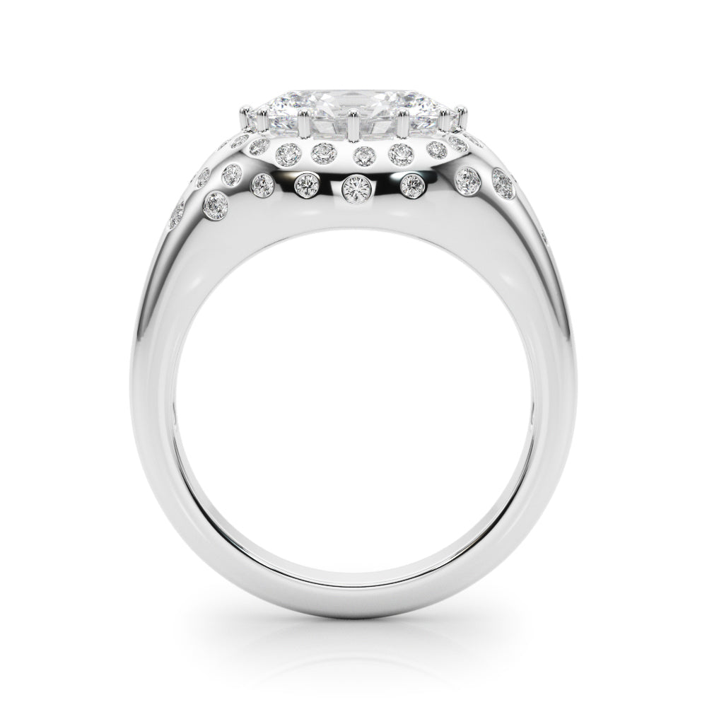 Oval Center Diamond Engagement Ring · 0.30 ct tw