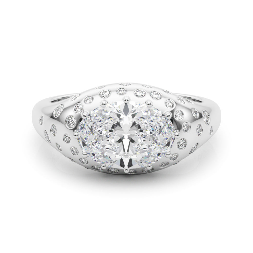 Oval Center Diamond Engagement Ring · 0.30 ct tw