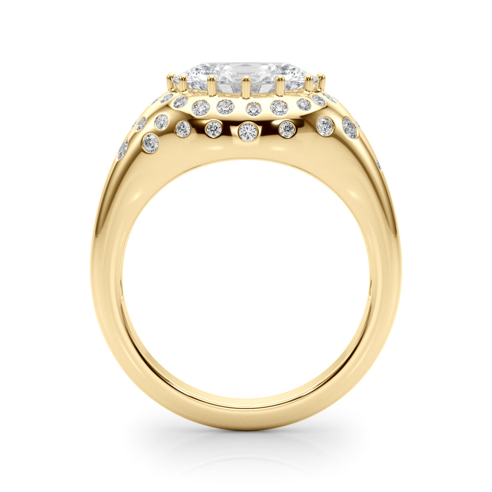 Oval Center Diamond Engagement Ring · 0.30 ct tw
