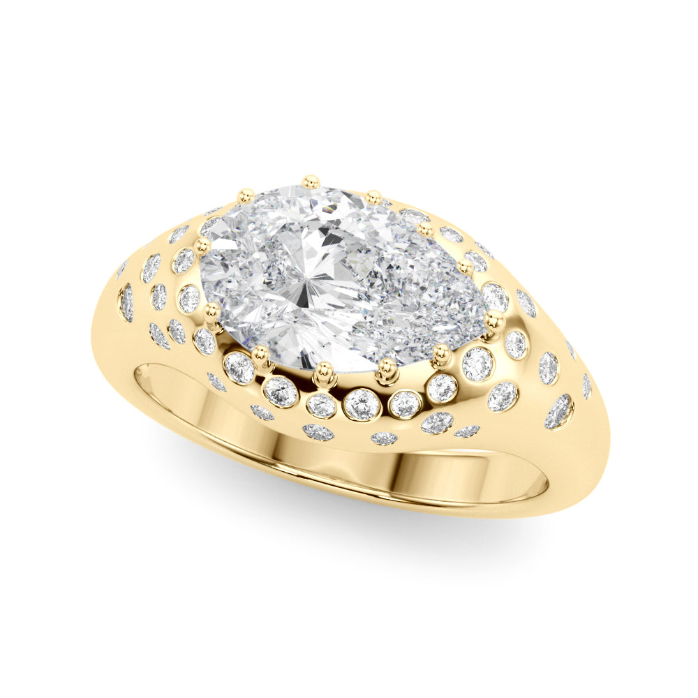 Pear PS Center Diamond Engagement Ring · 0.30 ct tw