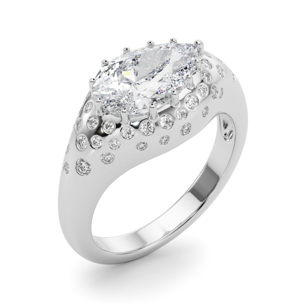 Pear Center Diamond Engagement Ring · 0.30 ct tw