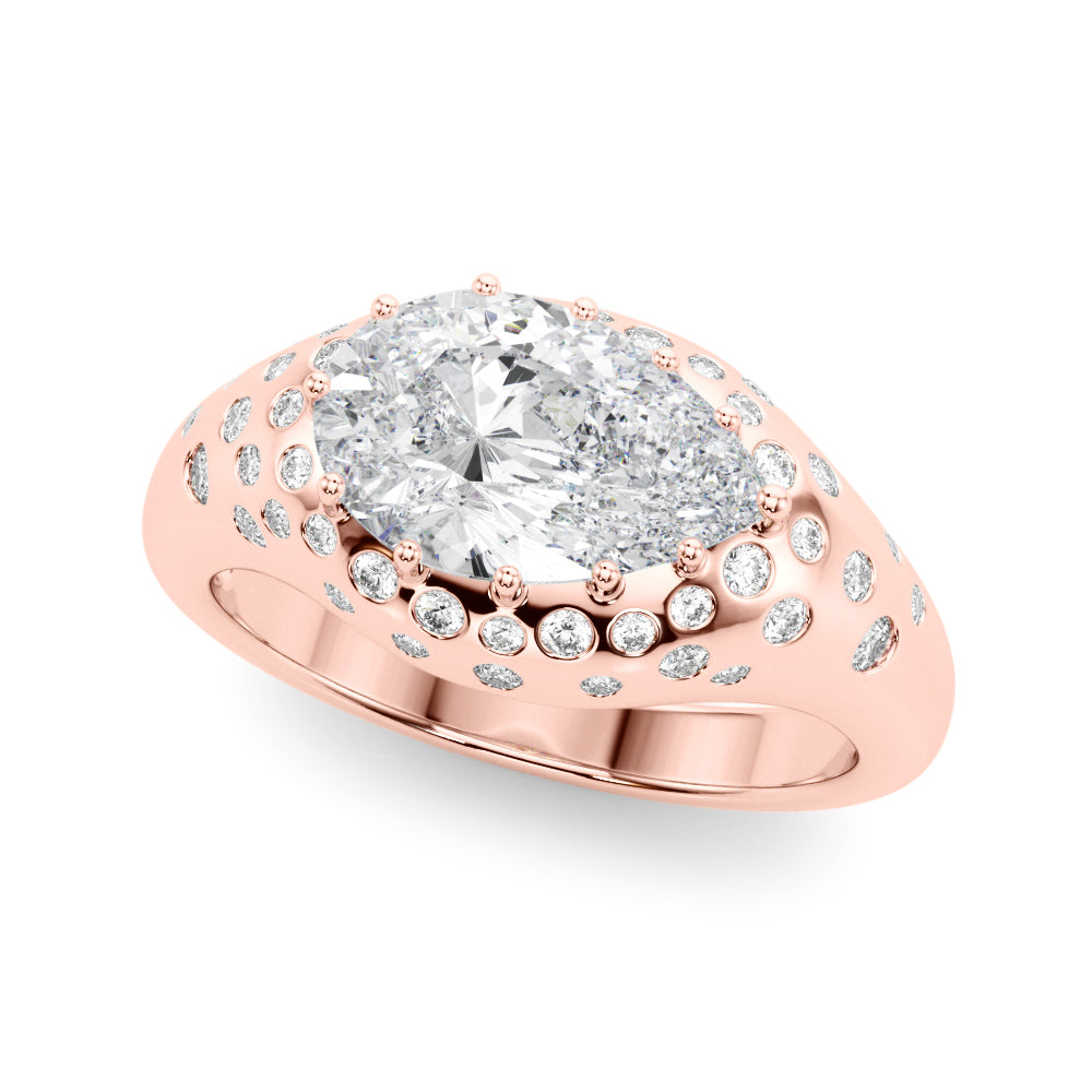 Pear Center Diamond Engagement Ring · 0.30 ct tw
