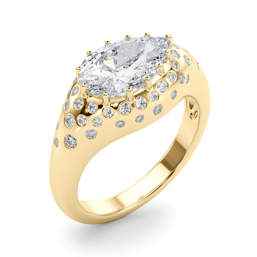 Pear PS Center Diamond Engagement Ring · 0.30 ct tw