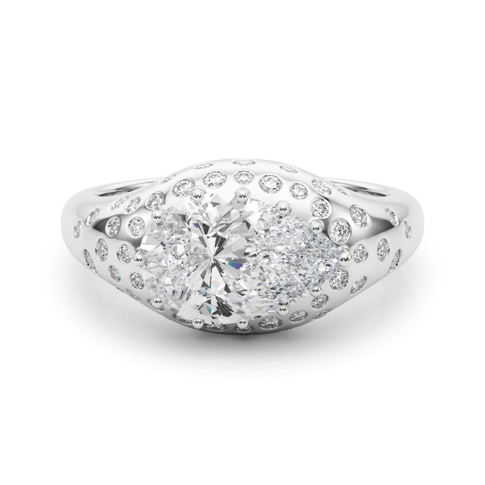 Pear PS Center Diamond Engagement Ring · 0.30 ct tw
