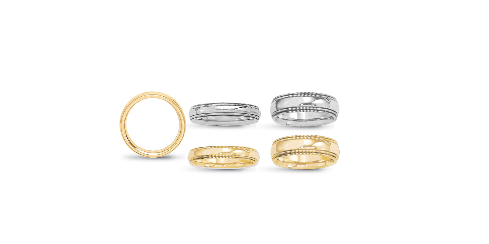 4 0.0 MM Double Milgrain Wedding Band