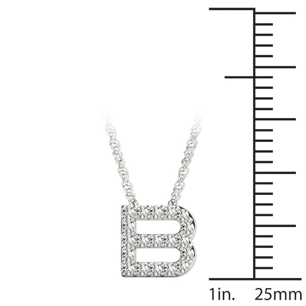 1/10 Cttw B Initial Diamond Pendant · 0.10 ct tw