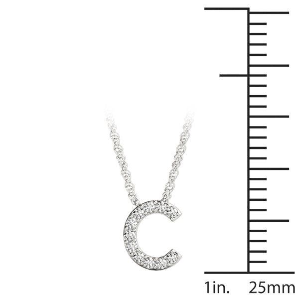1/20 Cttw C Initial Diamond Pendant · 0.06 ct tw