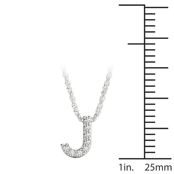 1/20 Cttw J Initial Diamond Pendant · 0.04 ct tw