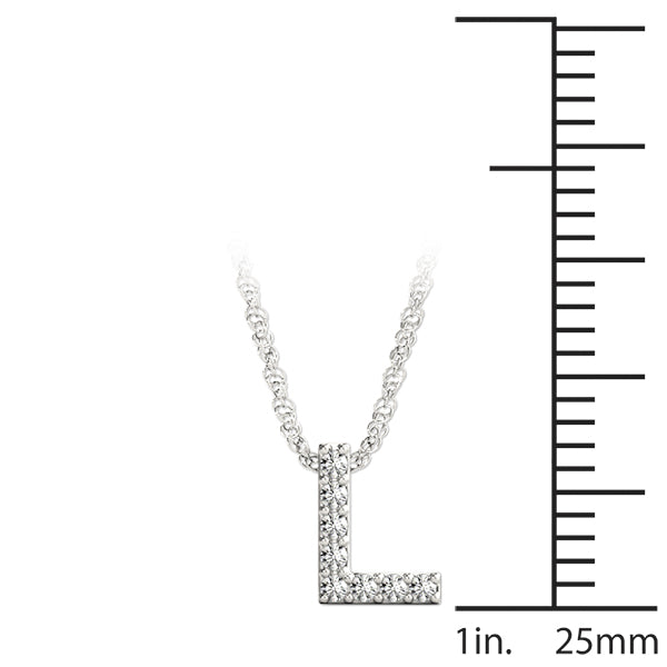 1/20 Cttw L Initial Diamond Pendant · 0.04 ct tw