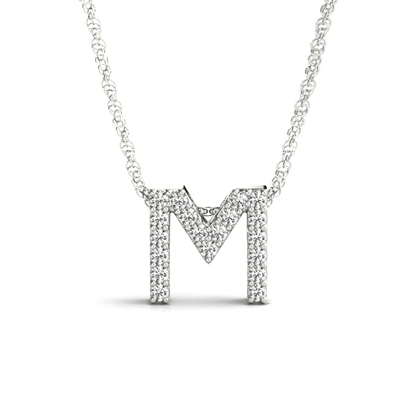 1/10 Cttw M Initial Diamond Pendant · 0.10 ct tw