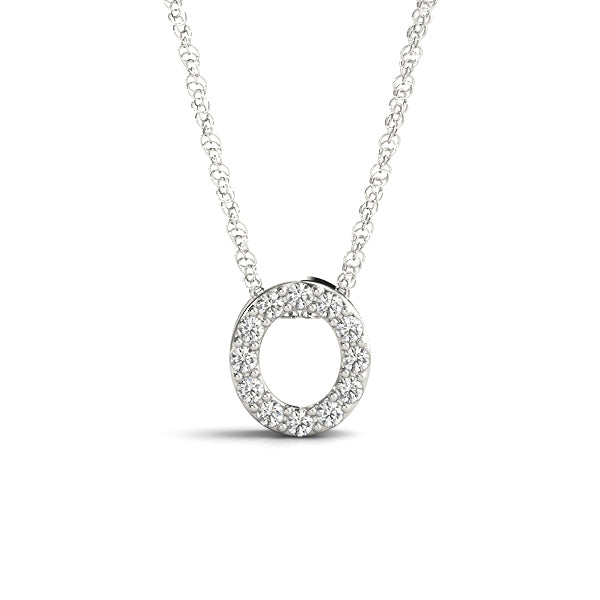 1/20 Cttw O Initial Diamond Pendant · 0.06 ct tw