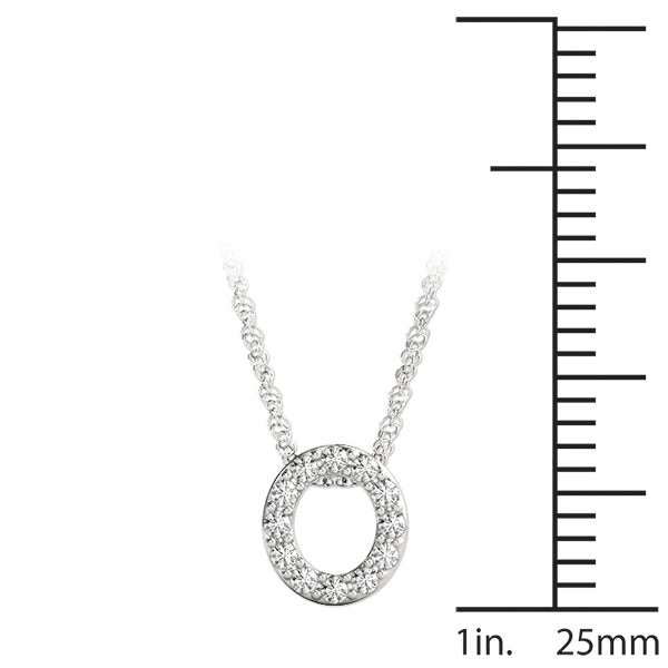 1/20 Cttw O Initial Diamond Pendant · 0.06 ct tw