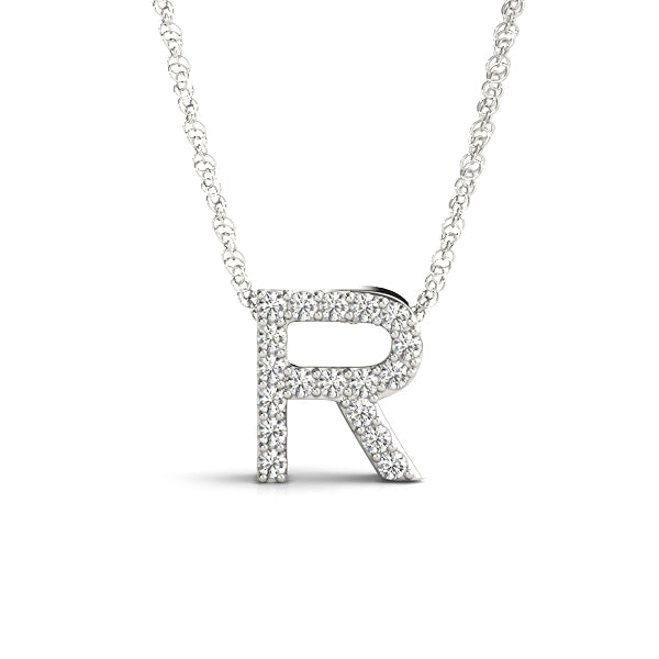 1/10 Cttw R Initial Diamond Pendant · 0.09 ct tw
