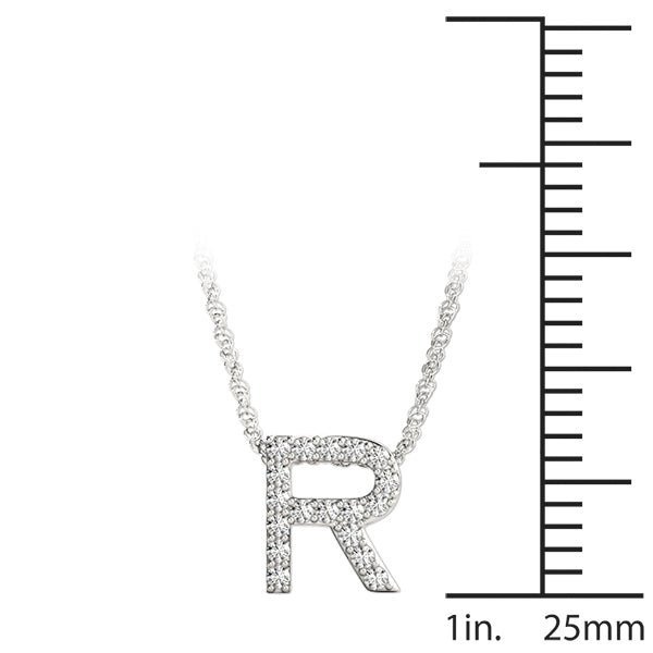 1/10 Cttw R Initial Diamond Pendant · 0.09 ct tw