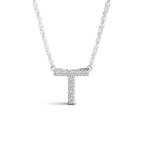 1/20 Cttw T Initial Diamond Pendant · 0.04 ct tw