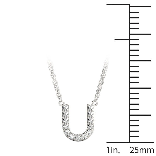 1/15 Cttw U Initial Diamond Pendant · 0.07 ct tw